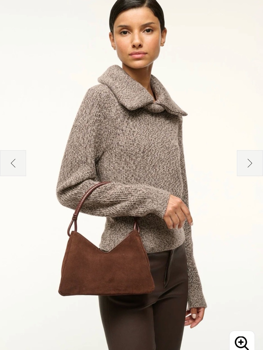 STAUD Valerie Suede Shoulder Bag - Picture 2 of 5